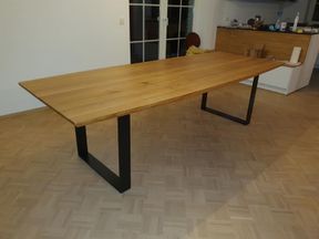 Antik Style - Tisch Eiche Stahl